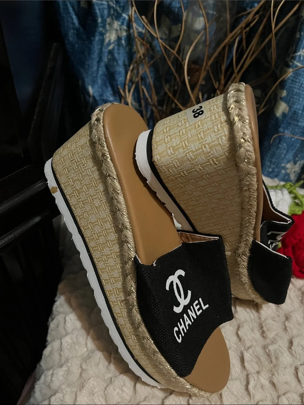 nwt Espadrille Wedge Slide